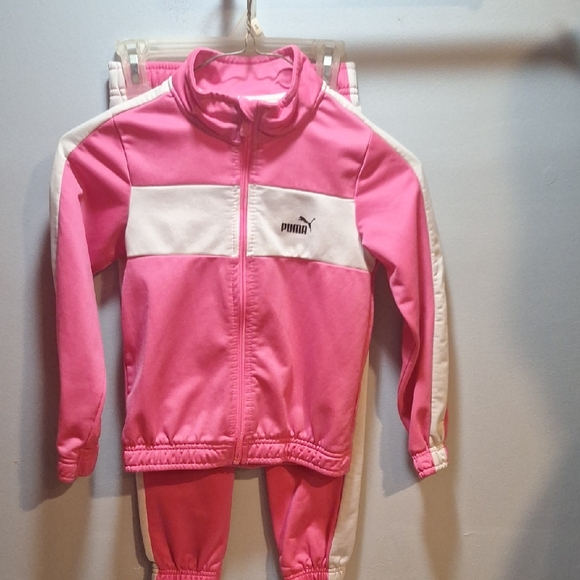 Puma Kids Pink and White Track Set - Picture 6 of 6